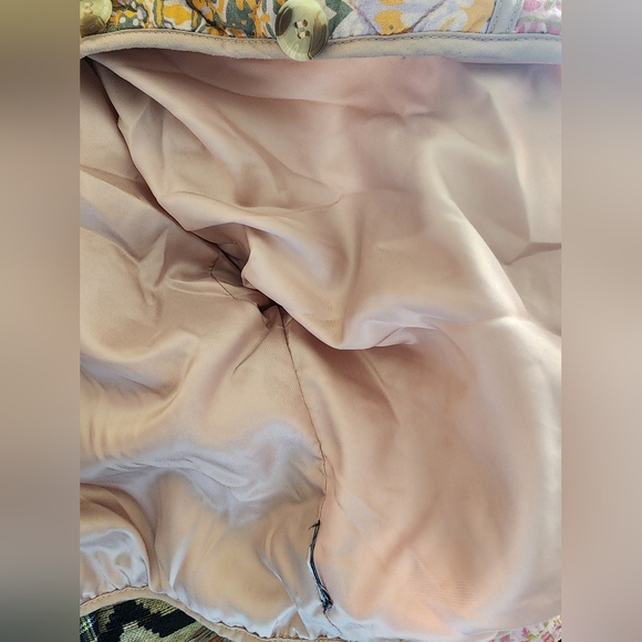 7 For All Mankind Pink and Gold Quilted Puffer Jacket - Picture 4 of 4